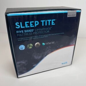 MALOUF Sleep Tite Omniphase Mattress Protector Waterproof Tencel KING SIZE New